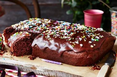 Chocolate cake tray bake