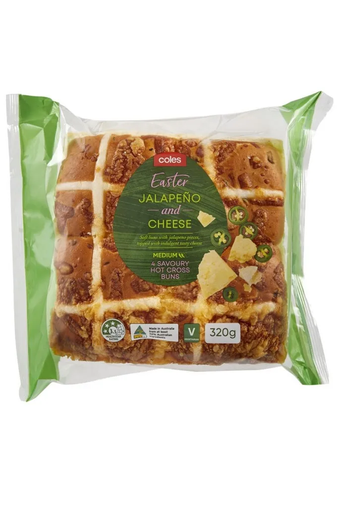 Coles has announced a new limited edition hot cross bun flavour: jalapeño and cheese. You can get your hands on the four-packs for $3.50 nationwide.