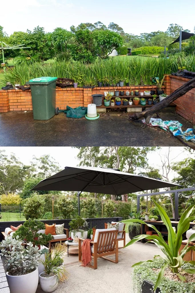 Before and after.