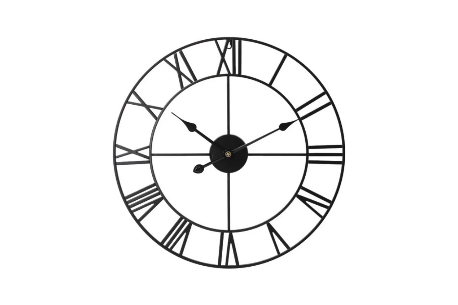 black-wrought-iron-large-wall-clock