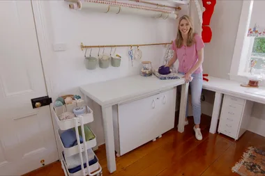 DIY roll-out island bench