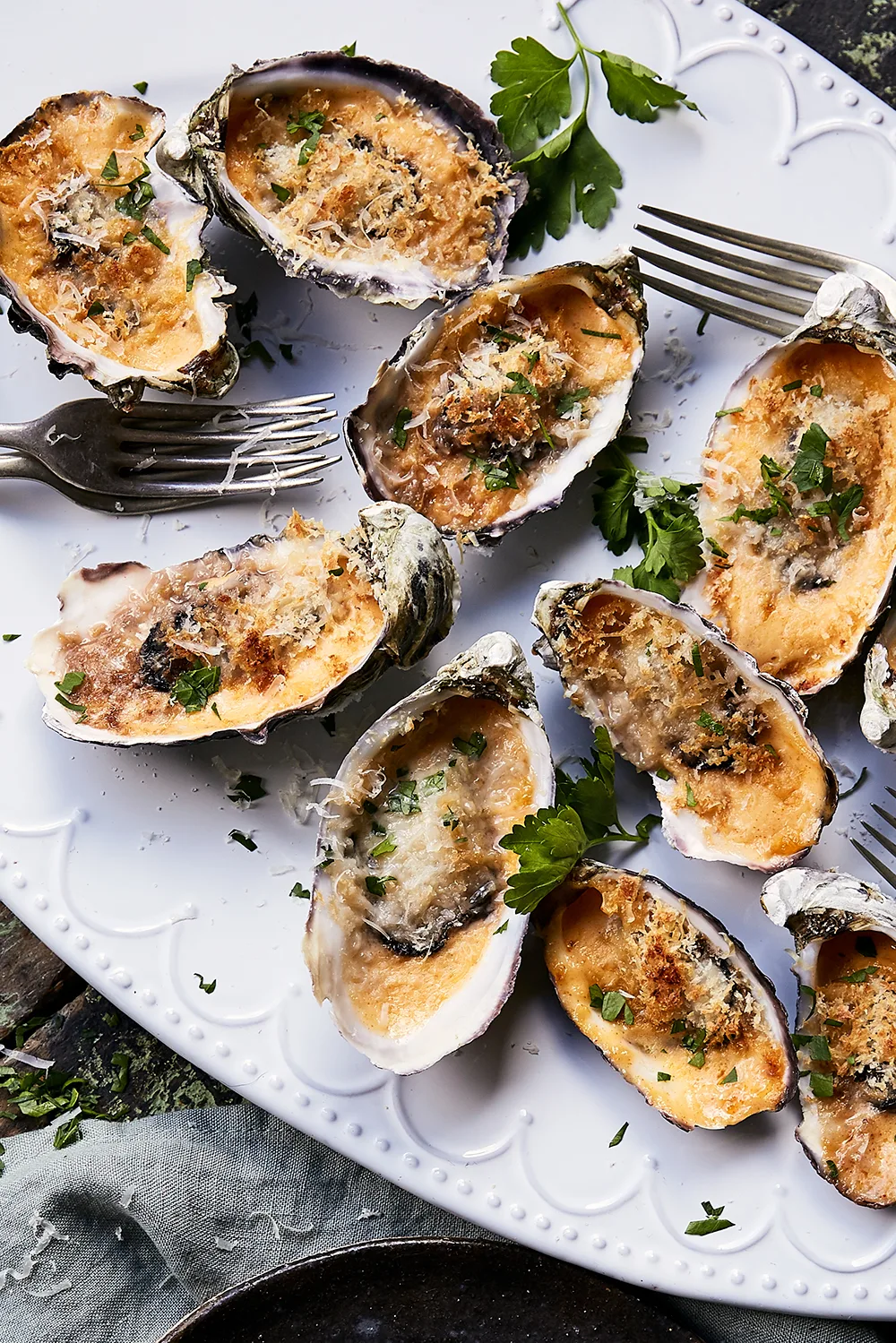 Oysters au gratin