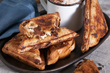 Ricotta, lemon and dark chocolate jaffles