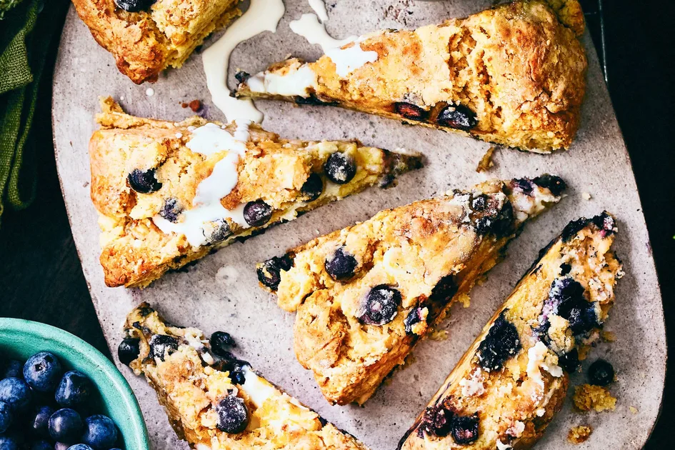 Blueberry white chocolate cheesecake scones recipe Recipe | Better Homes & Gardens Australia
