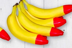 What does the red tip on bananas mean?