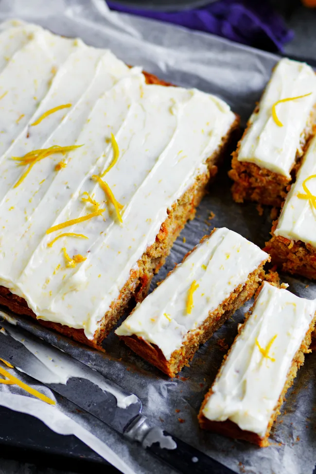 Carrot cake with cream cheese icing