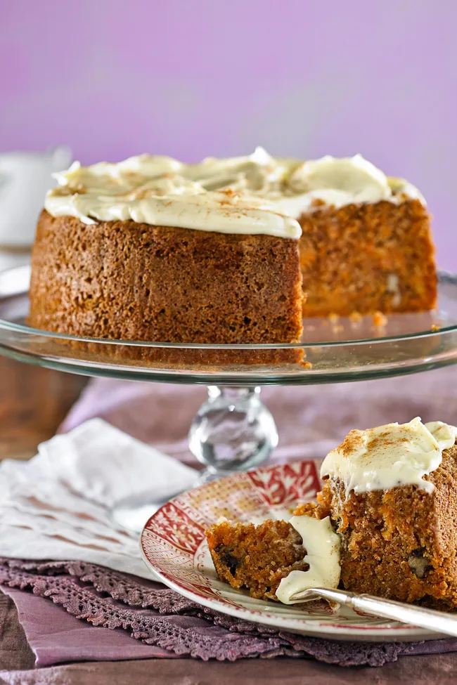 Gluten-free carrot cake with cream-cheese frosting