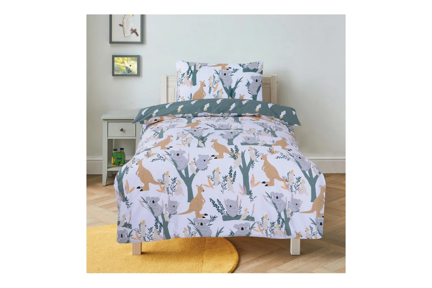 K-D Kids 180TC Quilt Cover Set - Our Home - Size Single