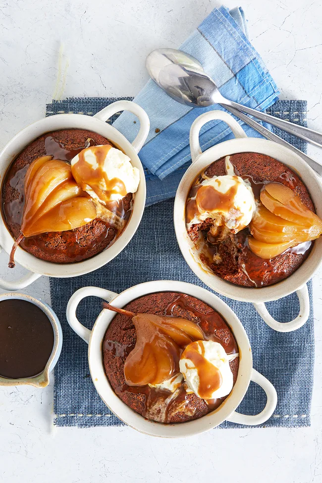 Individual sticky date puddings with coffee toffee sauce
