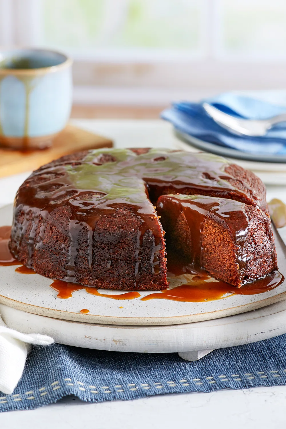 Sticky date cake with butterscotch sauce