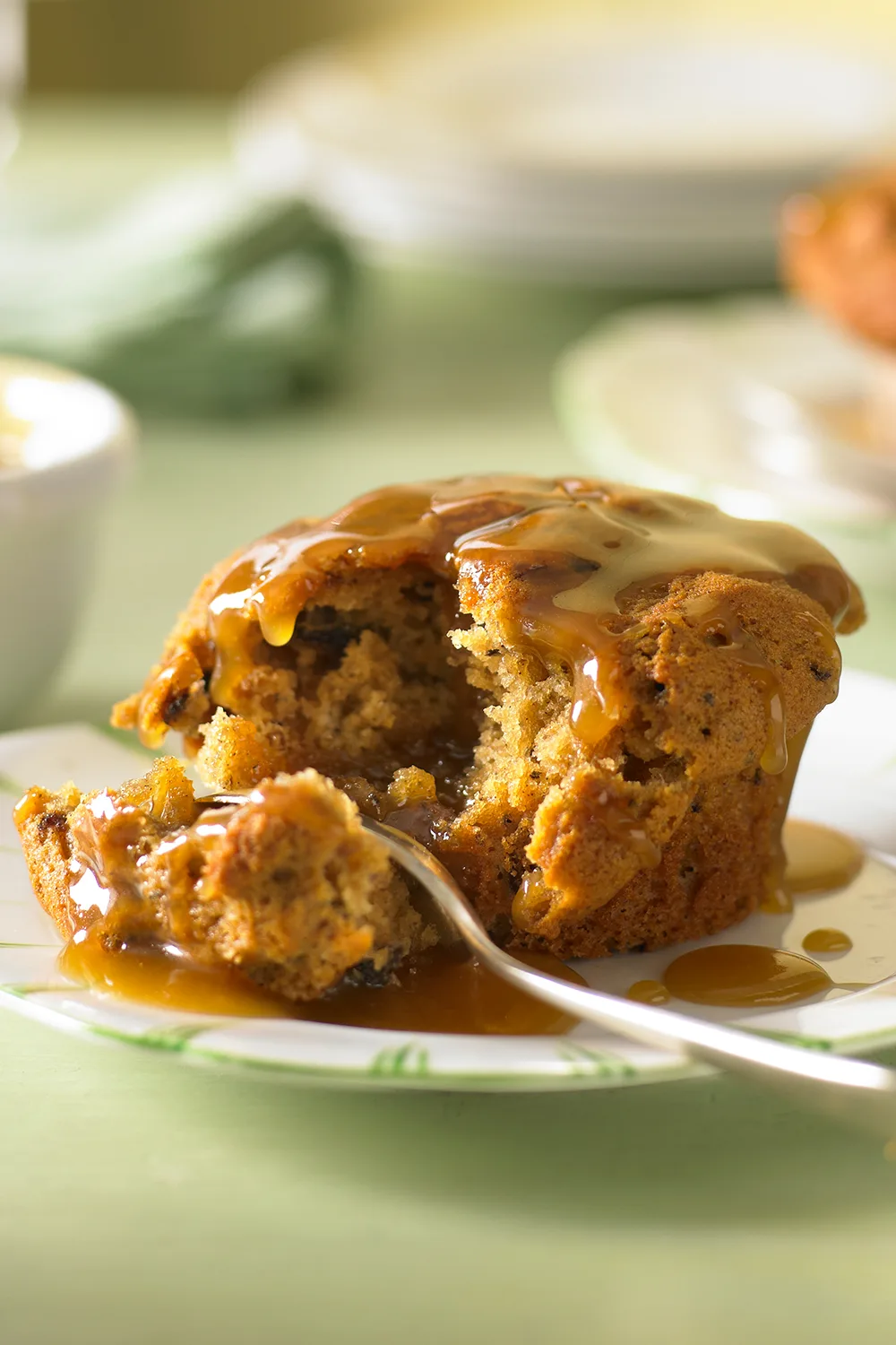 Sticky date puddings with butterscotch sauce