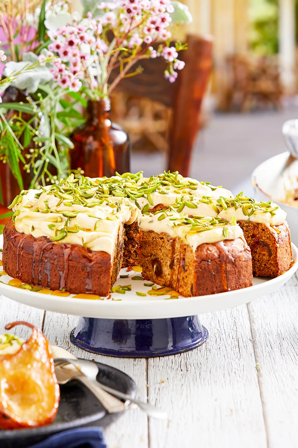 Sticky date cake with cream cheese frosting
