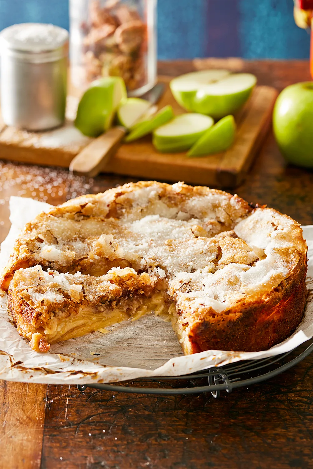 Gluten-free apple and pecan cake