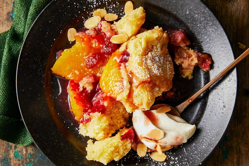 Slow cooker peach melba cobbler recipe Recipe - Better Homes & Gardens Australia