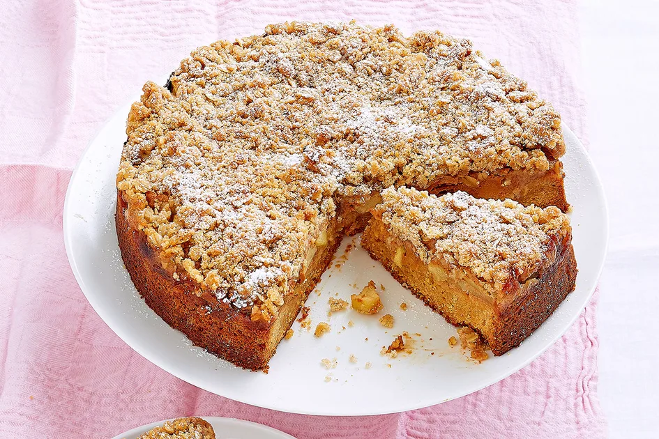 Caramel apple crumble cake recipe Recipe - Better Homes & Gardens Australia