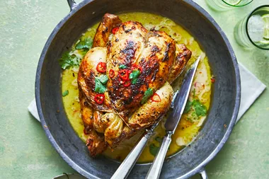 Thai green curry roast chicken