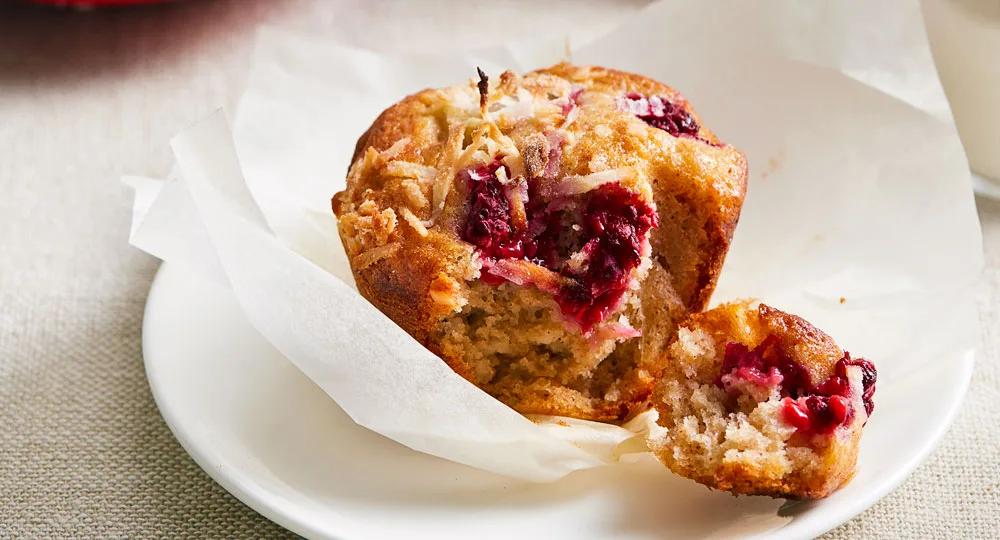 Banana, coconut and raspberry breakfast muffins - Better Homes & Gardens Australia