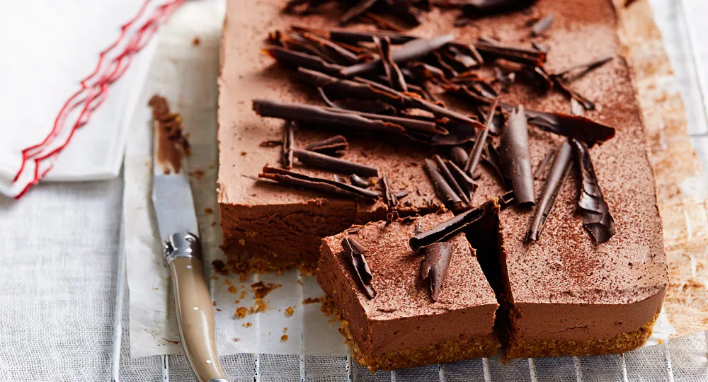 Chocolate mousse and crunchy ginger slice - Better Homes & Gardens Australia