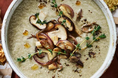 Kinda-creamy mushroom soup