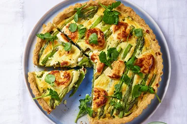 Double cheese vegetable tart