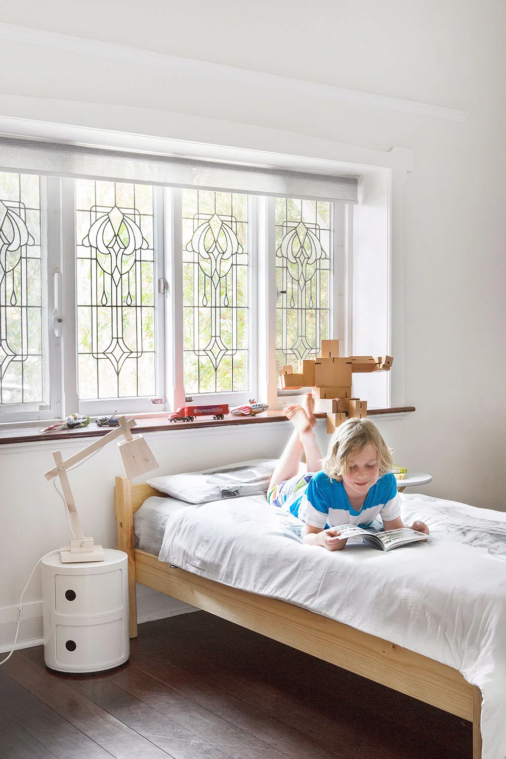 Kid on bed