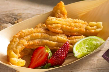 Tropical banana fritters