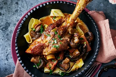 Lamb shank stroganoff