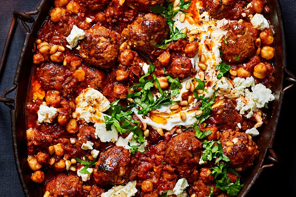 Harissa meatballs with feta swirl recipe Recipe - Better Homes & Gardens Australia