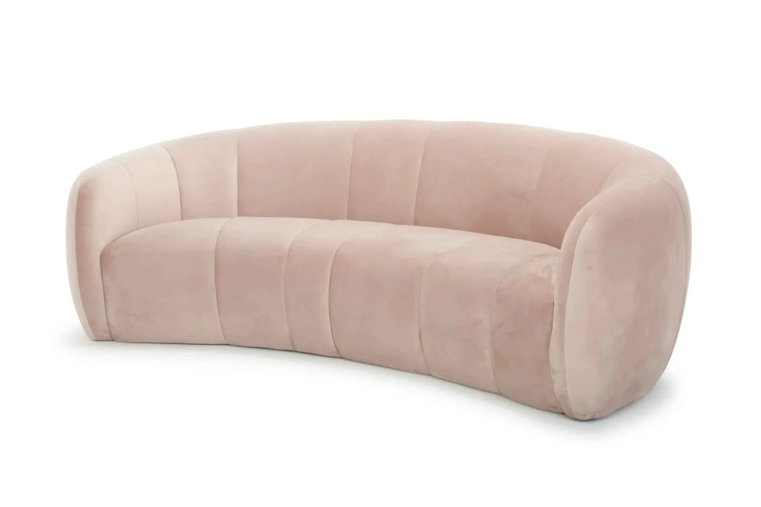 Marisol 3 Seater Fabric Sofa in Blush.