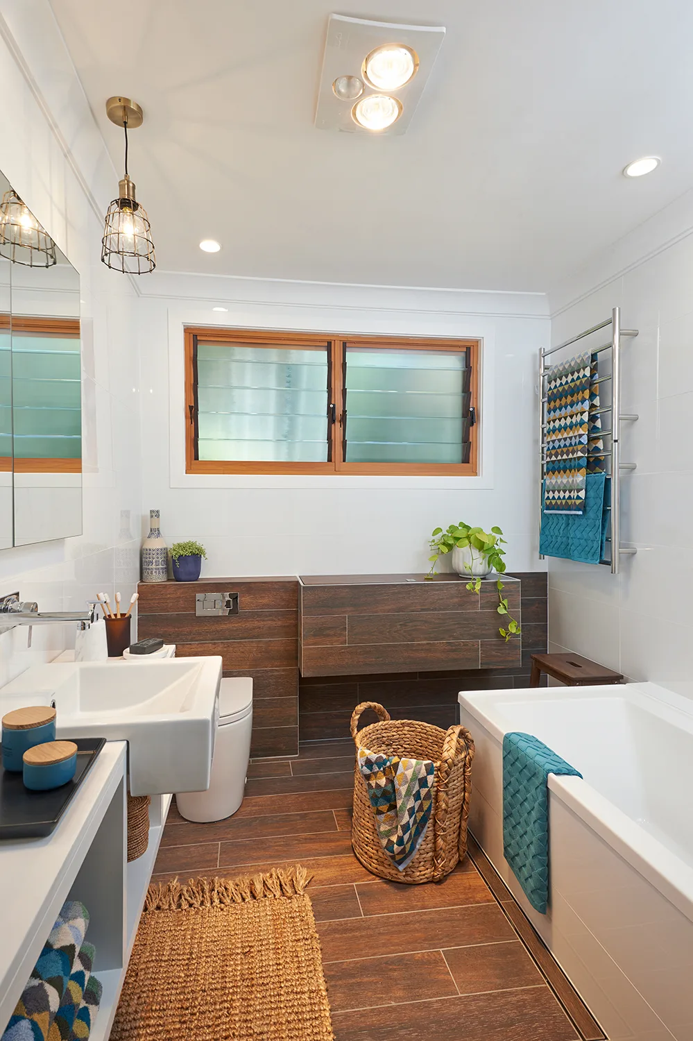 Get the look timber bathroom