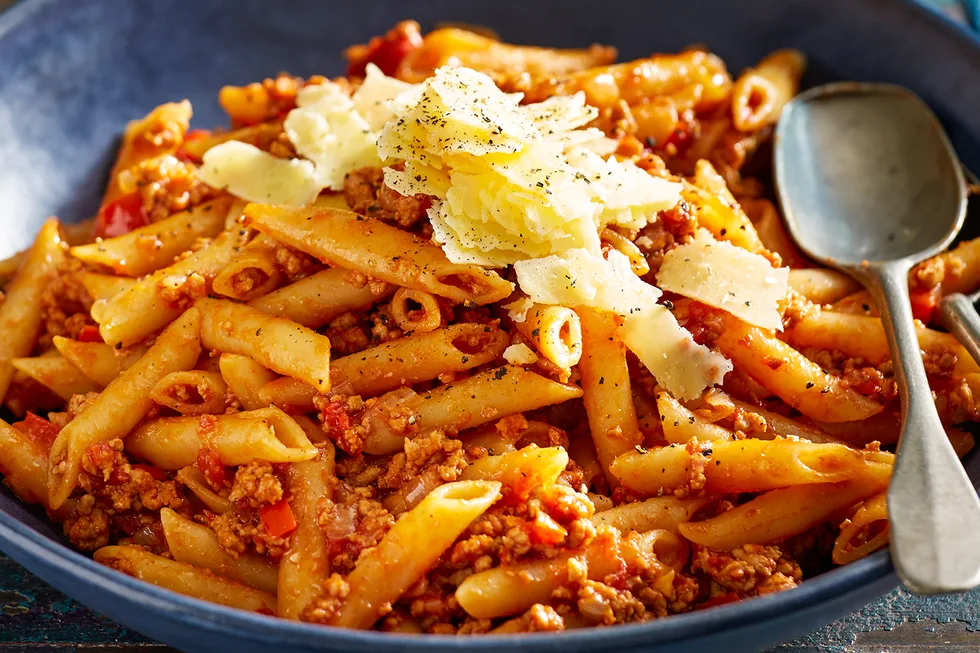 One pot penne pork bolognese.