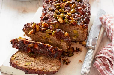 Pork and beef meatloaf with haloumi