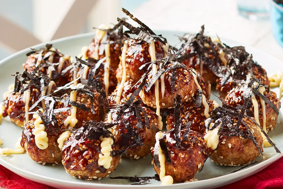 Sesame chicken balls with roasted nori recipe Recipe - Better Homes & Gardens Australia
