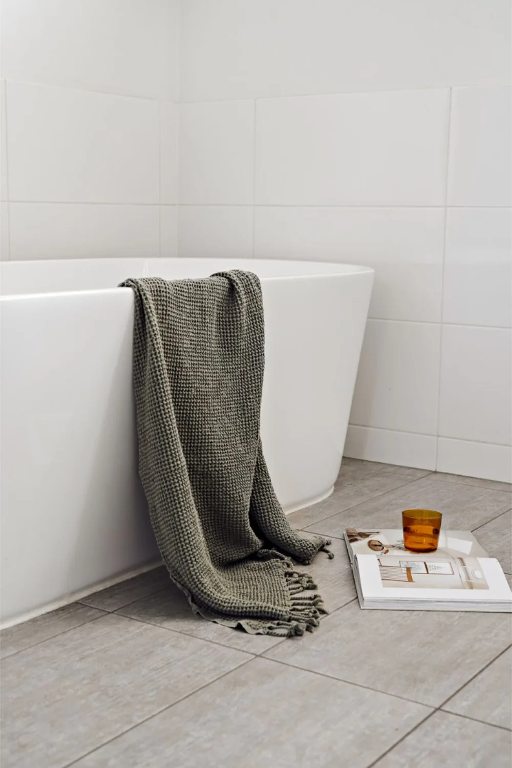 green-waffle-bath-towel
