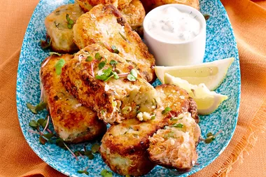 Delicious salmon rissoles