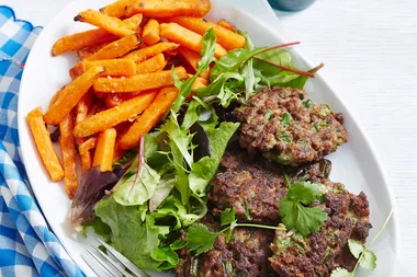 Green bean and lamb fritters