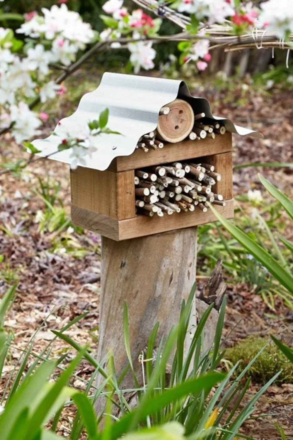bug hotel to attract ladybugs