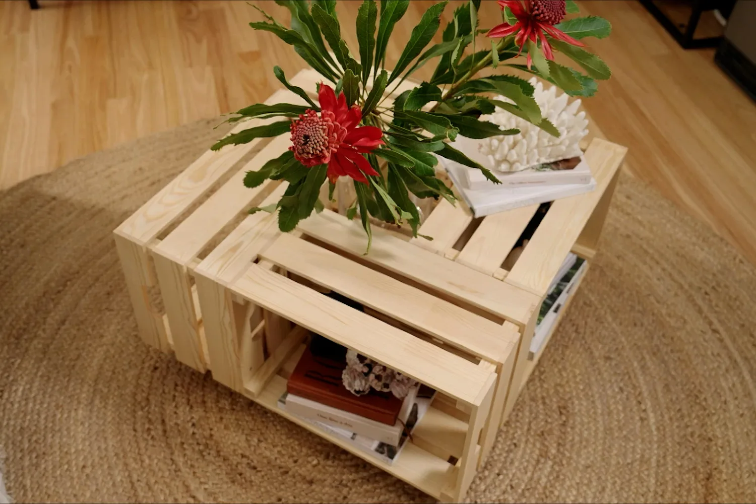How to build a crate coffee table