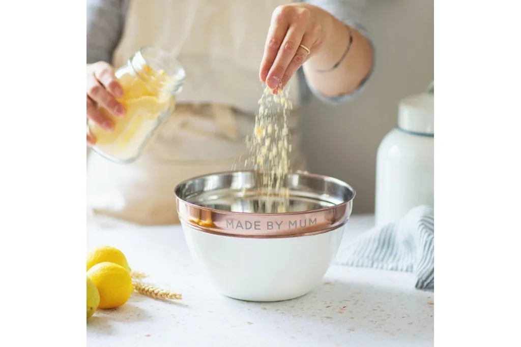 1. Personalised copper banded mixing bowl, $77.99, Hard to Find
