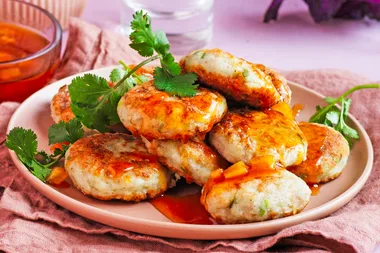 Asian-inspired croquettes with sweet and sour sauce