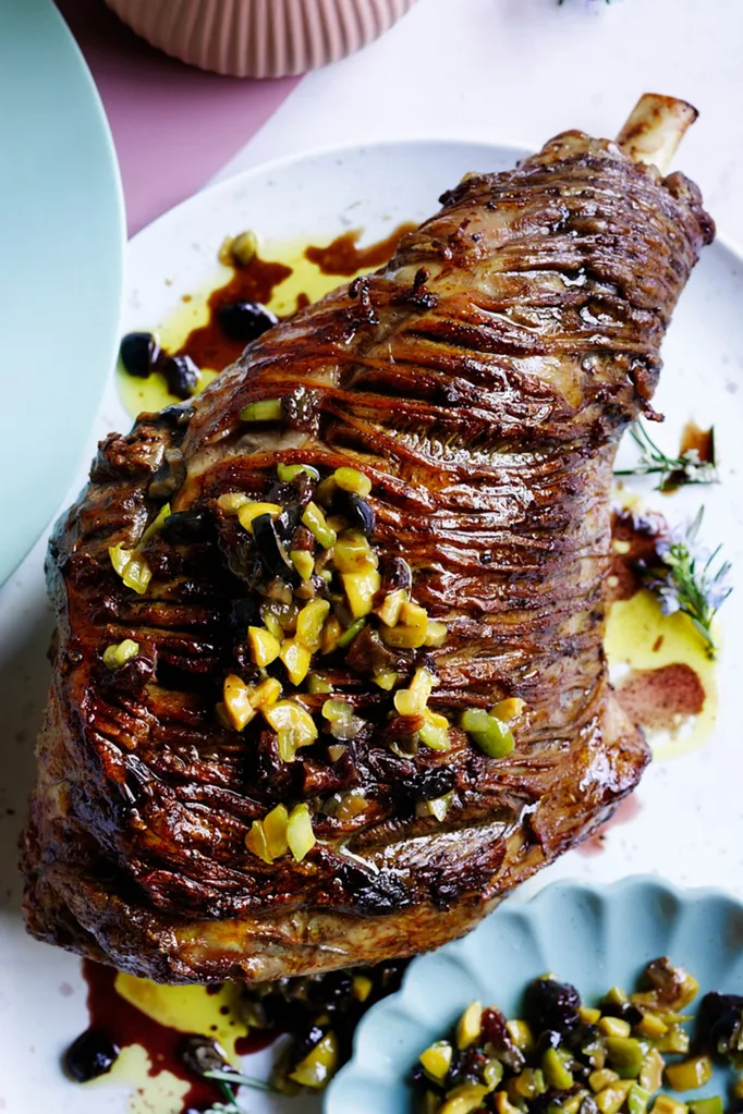 Fast Ed lamb leg with olives recipes
