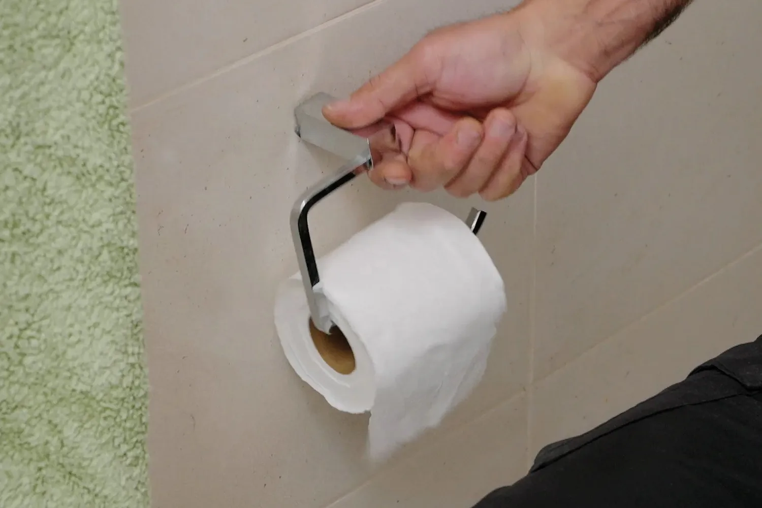 How to fix a leaning toilet roll holder