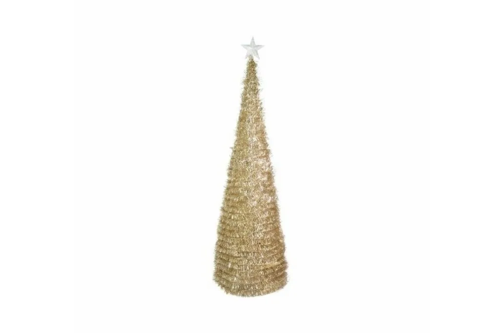 Click 180cm Gold Low Voltage Collapsible Light Up Tinsel Tree, $139.99, Ebay