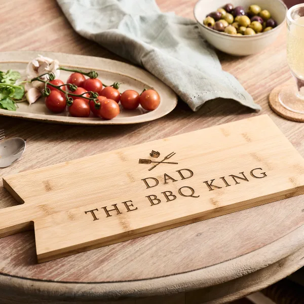 Personalised BBQ king serving board, $58, Hard to Find