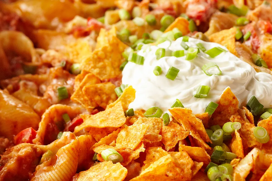 This chicken enchilada pasta is big on flavour, low on effort
