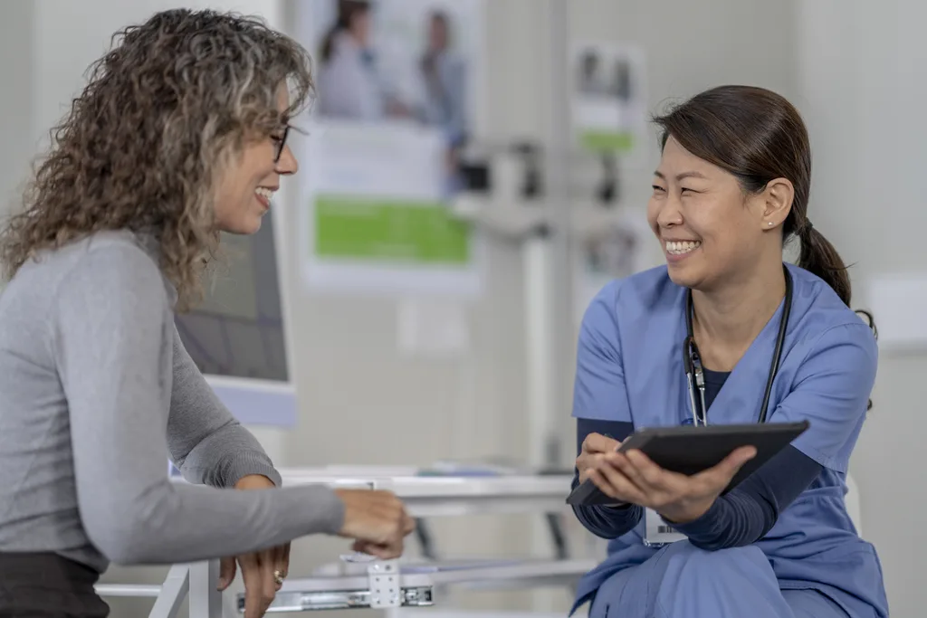 Doctor with patient
