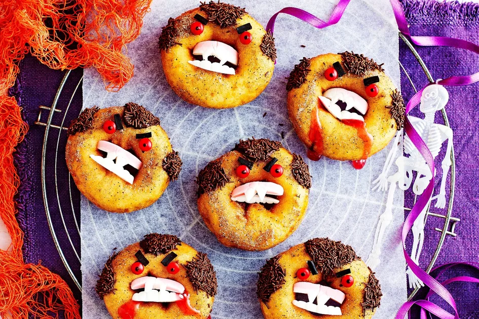 Dracula doughnut recipe: Halloween recipes Recipe - Better Homes &amp; Gardens Australia