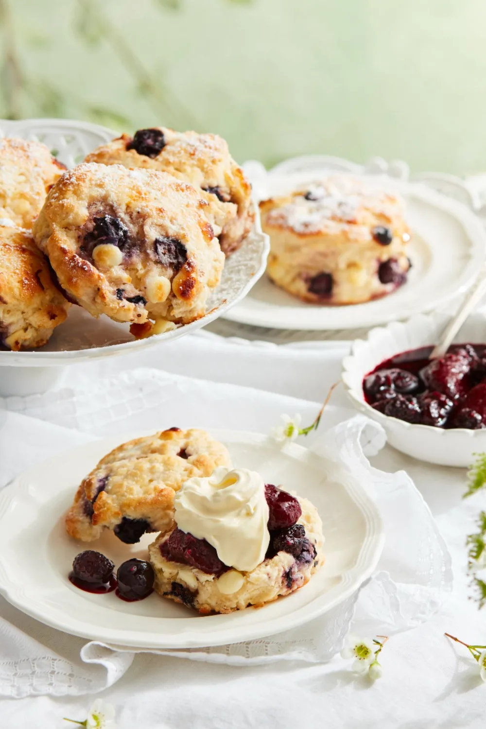 Air fryer blueberry scones