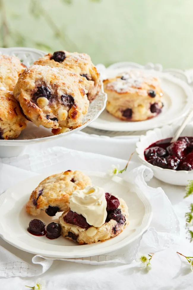 Air fryer blueberry scones