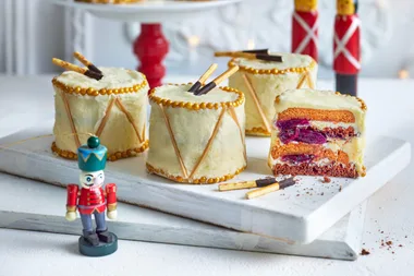 Miniature spiced choc-cherry ripple cakes